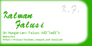 kalman falusi business card